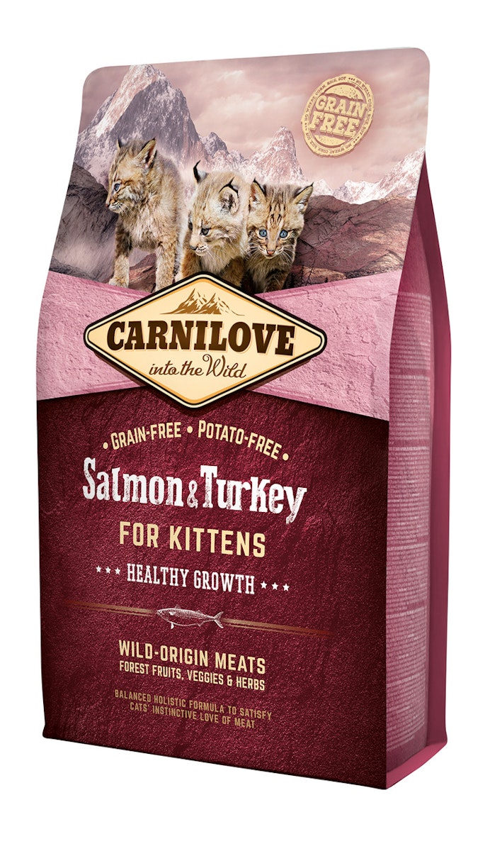 CARNILOVE Kitten Salmon & Turkey Katzentrockenfutter Sparpaket 2 x 2 Kilogramm