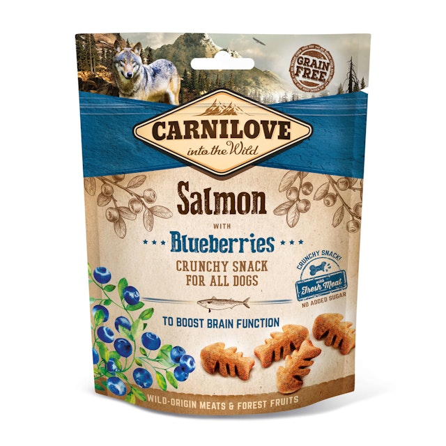 CARNILOVE Crunchy Snack 200 Gramm Hundesnacks Salmon & BlueberryVorschaubild