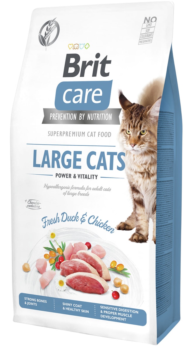 Brit Care Fresh Duck&Chicken getreidefrei Large Cats Katzentrockenfutter 7 Kilogramm