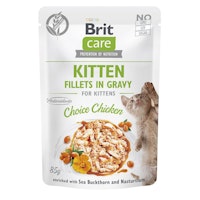 Brit Katze Fillets in Gravy Huhn KITTEN