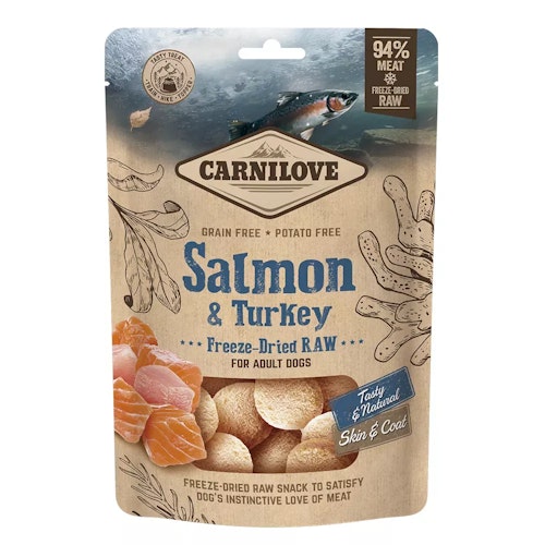 Carnilove 60g Gefriergetrockneter Snack - Lachs und Pute