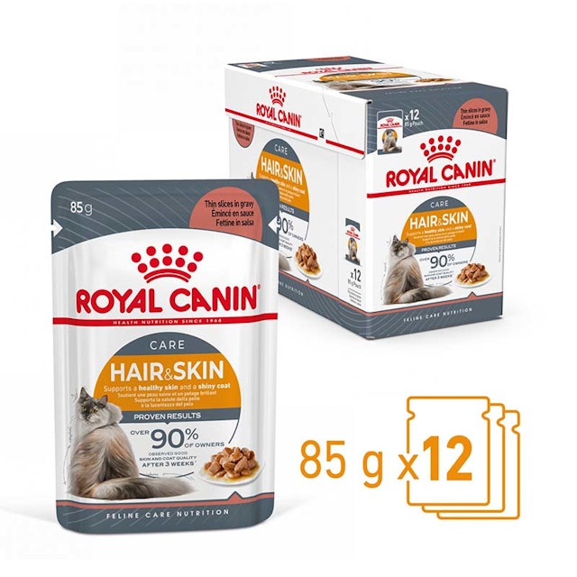 Royal Canin 85 Gramm Katzennassfutter 12 x 85 Gramm Hair & Skin in SoßeVorschaubild