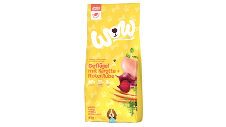 WOW Junior Geflügel mit Karotten Hundetrockenfutter