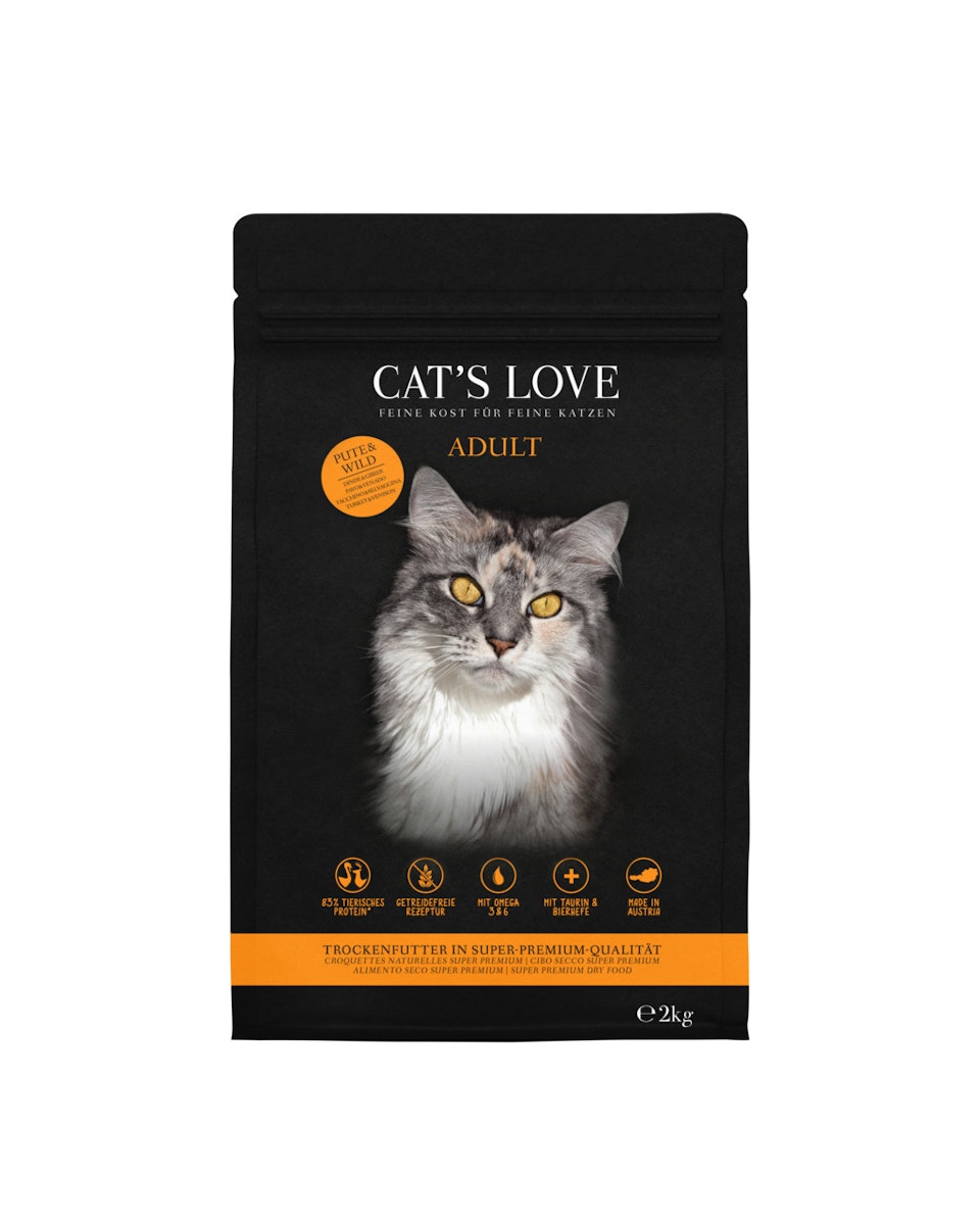 Cat’s Love Adult Pute & Wild Katzentrockenfutter 2 Kilogramm