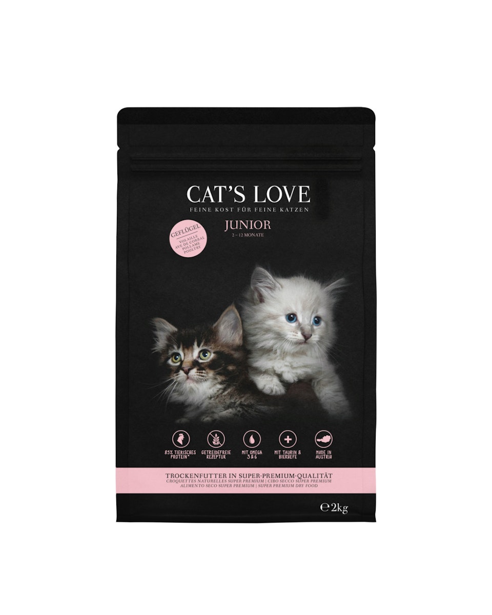Cat’s Love Junior Geflügel Katzentrockenfutter 2 Kilogramm