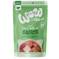 WOW Cat Saucen-Menü mit Filetstückchen - Katzenassfutter