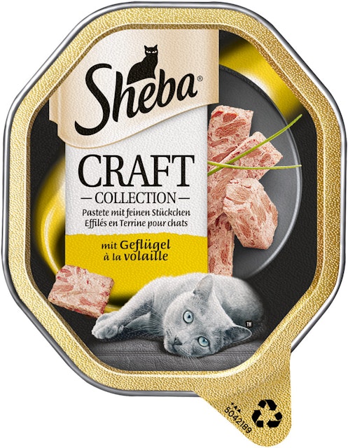 Sheba Pastete mit feinen Stückchen 85 Gramm Katzennassfutter 22x 85 Gramm GeflügelVorschaubild