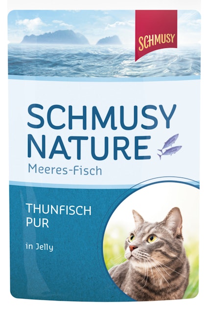 SCHMUSY Nature Meeres-Fisch 100g Frischebeutel Katzennassfutter 24 x 100 Gramm Thunfisch pur in JellyVorschaubild