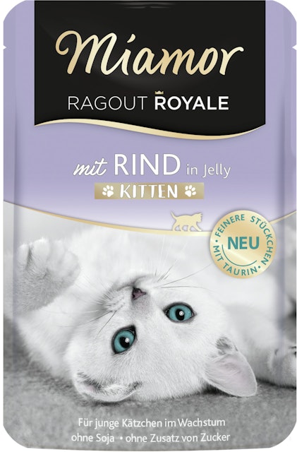 Miamor Ragout Royale 100g Beutel Katzennassfutter 22 x 100 Gramm Kitten Rind in JellyVorschaubild