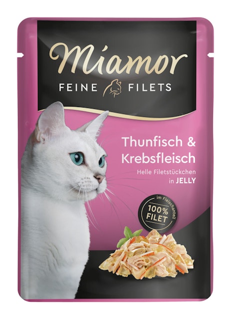 Miamor Feine Filets in Jelly 100g Frischebeutel Katzennassfutter 24 x 100 Gramm Thunfisch & KrebsVorschaubild