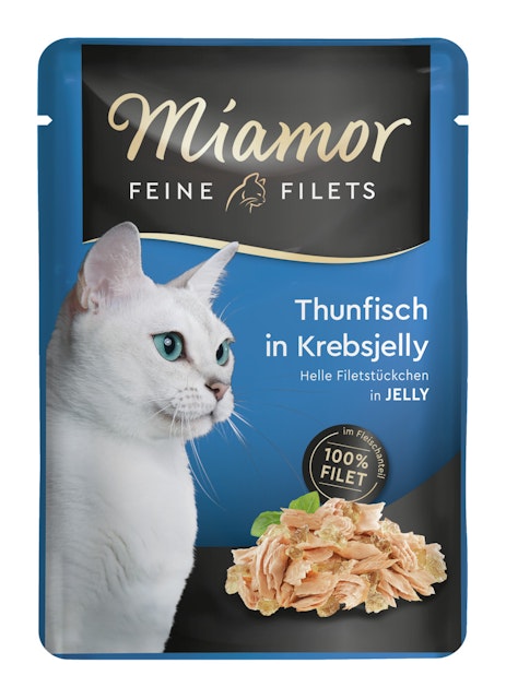 Miamor Feine Filets in Jelly 100g Frischebeutel Katzennassfutter 24 x 100 Gramm Thunfisch in KrebsjellyVorschaubild