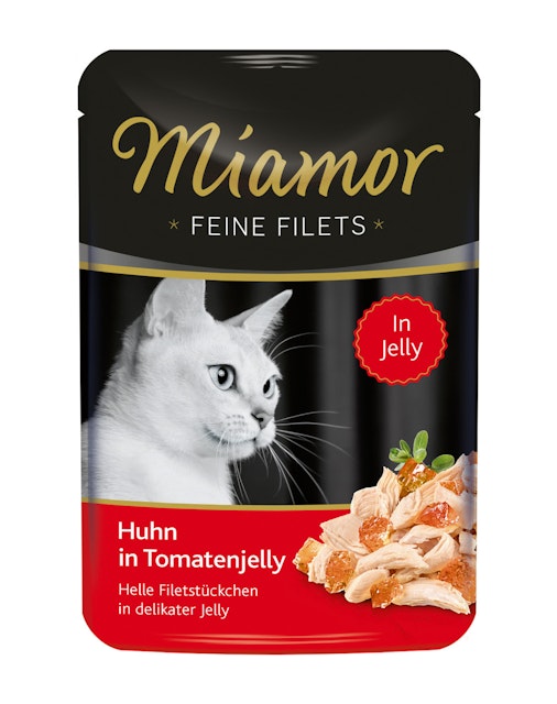 Miamor Feine Filets in Jelly 100g Frischebeutel Katzennassfutter 24 x 100 Gramm Huhn in TomatenjellyVorschaubild