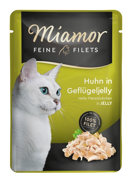 Miamor Feine Filets in Jelly 100g Frischebeutel Katzennassfutter 24 x 100 Gramm Huhn in GeflügeljellyVorschaubild