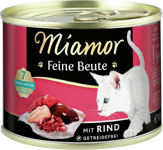 Miamor Feine Beute 185g Dose Katzennassfutter 12 x 185 Gramm RindVorschaubild