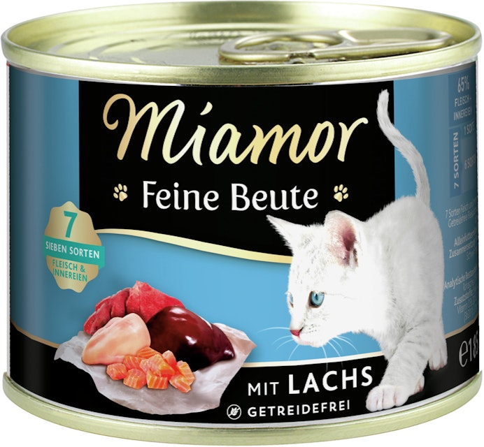 Miamor Feine Beute 185g Dose Katzennassfutter 12 x 185 Gramm LachsVorschaubild