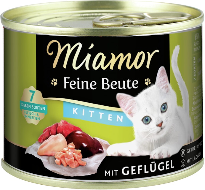 Miamor Feine Beute 185g Dose Katzennassfutter 12 x 185 Gramm Kitten GeflügelVorschaubild