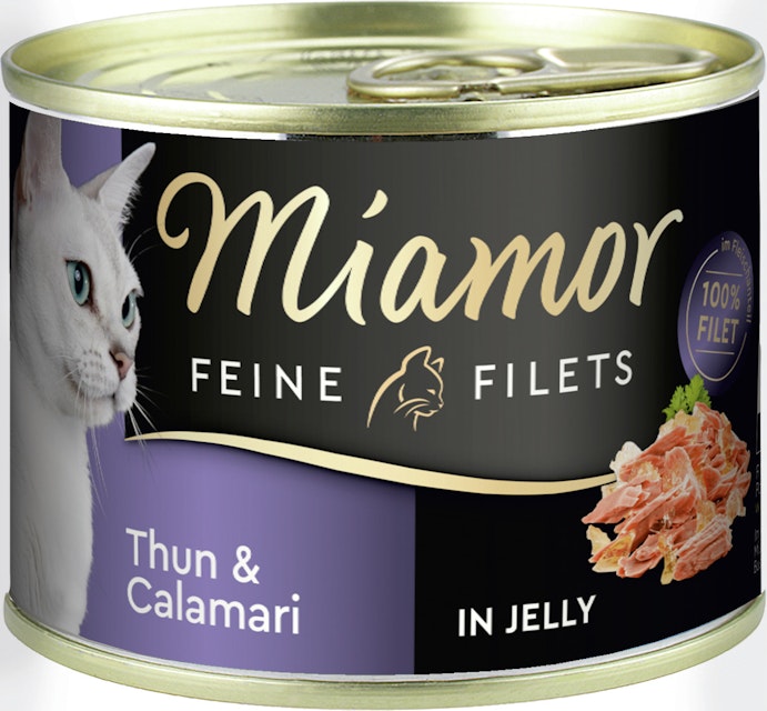 Miamor Feine Filets in Jelly 185g Dose Katzennassfutter 12 x 185 Gramm Thunfisch & CalamariVorschaubild