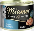 Miamor Feine Filets in Jelly 185g Dose Katzennassfutter 12 x 185 Gramm Thunfisch & ShrimpsVorschaubild
