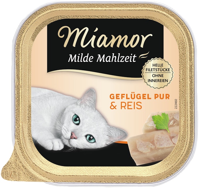 Miamor Milde Mahlzeit 100g Schale Katzennassfutter 16 x 100 Gramm Geflügel Pur & ReisVorschaubild