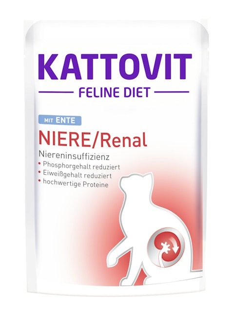 KATTOVIT Feline Diet Niere/Renal 85g Beutel Katzennassfutter Diätnahrung Ente 24x85gVorschaubild
