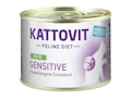 KATTOVIT Feline Diet Sensitive (hypoallergene Schonkost) 185g Dose Katzennassfutter Diätnahrung 12 x 185 Gramm Sensitive PuteVorschaubild