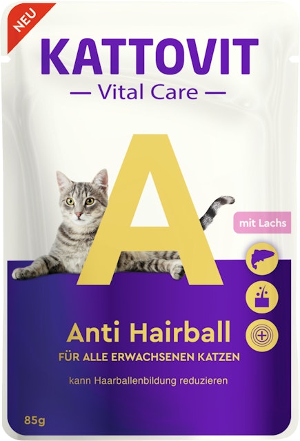 KATTOVIT Vital Care 85 Gramm Diätfutter 24 x 85 Gramm Anti HairballVorschaubild