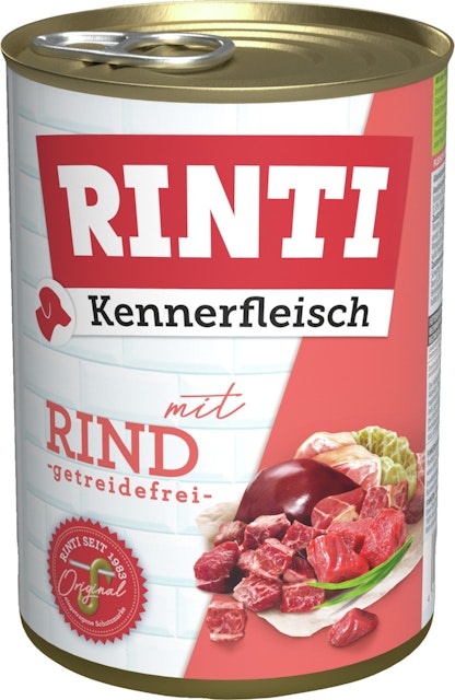 RINTI Kennerfleisch 400g Dose Hundenassfutter 24 x 400 Gramm RindVorschaubild