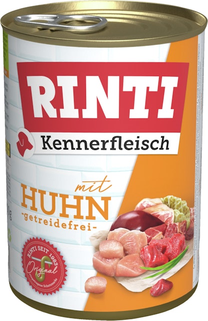 RINTI Kennerfleisch 400g Dose Hundenassfutter 48 x 400 Gramm HuhnVorschaubild