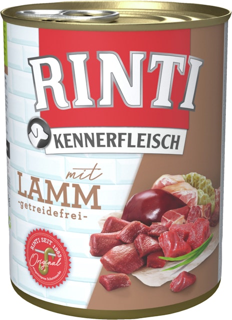 RINTI Kennerfleisch 800g Dose Hundenassfutter Sparpaket 24 x 800 Gramm LammVorschaubild