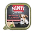 RINTI Feinest 150g Schale Hundenassfutter 11 x 150 Gramm Geflügel Pur & SchinkenVorschaubild