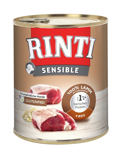 RINTI Sensible 800 Gramm Hundenassfutter 6 x 800 Gramm Lamm mit ReisVorschaubild