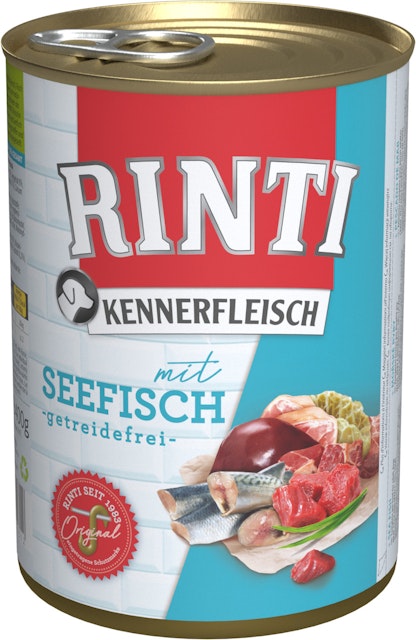 RINTI Kennerfleisch 400g Dose Hundenassfutter 12 x 400 Gramm SeefischVorschaubild