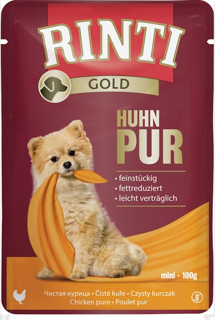 RINTI Gold 100g Hundenassfutter 10 x 100 Gramm Huhn PurVorschaubild