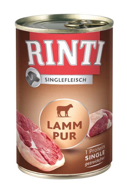 RINTI Singlefleisch 400g Dose Hundenassfutter 12 x 400 Gramm Lamm PurVorschaubild