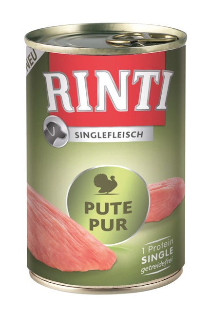 RINTI Singlefleisch 400g Dose Hundenassfutter 12 x 400 Gramm Pute PurVorschaubild