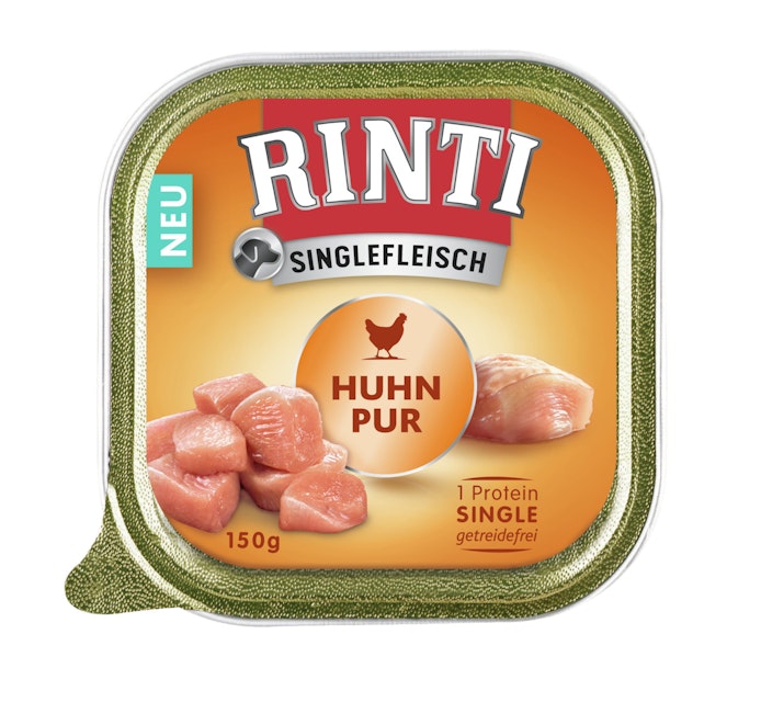 RINTI Singlefleisch 150g Hundenassfutter 10 x 150 Gramm Huhn PurVorschaubild