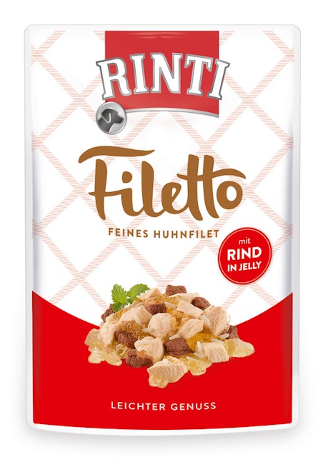 RINTI Filetto 100g Beutel Hundenassfutter 24 x 100 Gramm Huhn & Rind in JellyVorschaubild