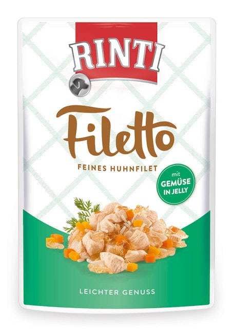 RINTI Filetto 100g Beutel Hundenassfutter 24 x 100 Gramm Huhn & Gemüse in JellyVorschaubild