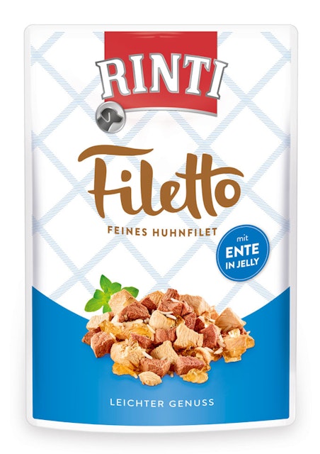 RINTI Filetto 100g Beutel Hundenassfutter 24 x 100 Gramm Huhn & Ente in JellyVorschaubild