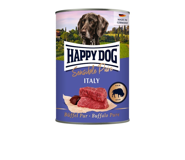 HAPPY DOG 400 Gramm Hundenassfutter 12 x 400 Gramm Büffel PurVorschaubild