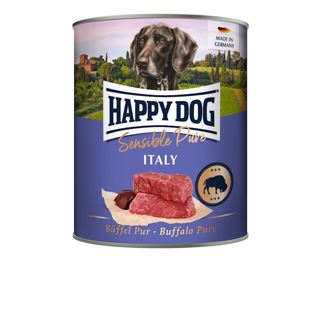 HAPPY DOG 800 Gramm Hundenassfutter 6 x 800 Gramm Büffel PurVorschaubild