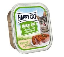 HAPPY CAT Minkas Duo Paté Häppchen auf Paté 100 Gramm Katzennassfutter