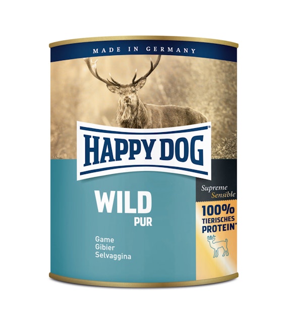 HAPPY DOG 800 Gramm Hundenassfutter 6 x 800 Gramm Wild purVorschaubild