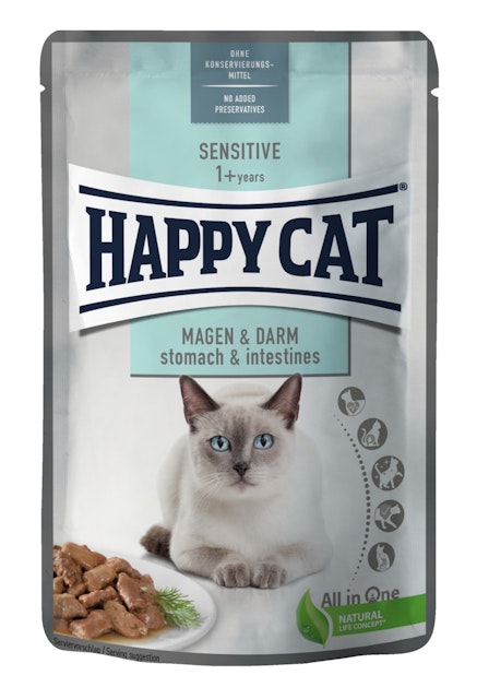 HAPPY CAT Meat in Sauce Sensitive 85 Gramm Katzennassfutter 24 x 85 Gramm Magen & DarmVorschaubild