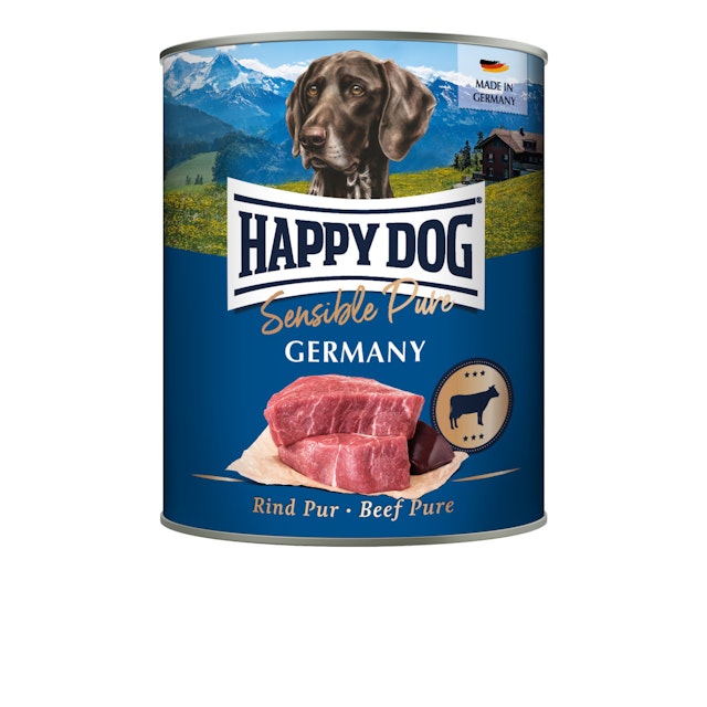 HAPPY DOG 800 Gramm Hundenassfutter 6 x 800 Gramm Sensible Pure Rind PurVorschaubild