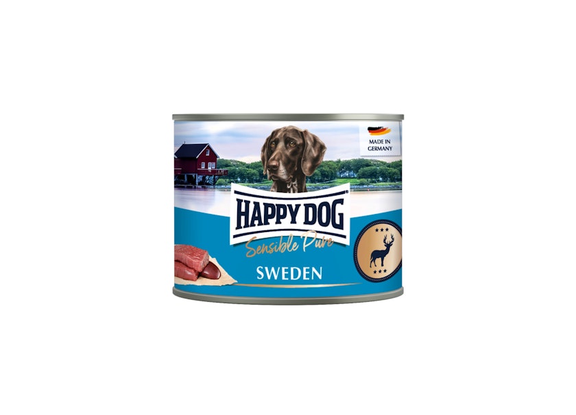 HAPPY DOG 200 Gramm Hundenassfutter 6 x 200 Gramm Sensible Pure Sweden Wild PurVorschaubild