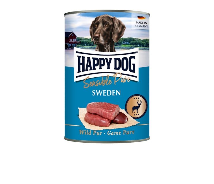 HAPPY DOG 400 Gramm Hundenassfutter 6 x 400 Gramm Sensible Pure Sweden Wild PurVorschaubild