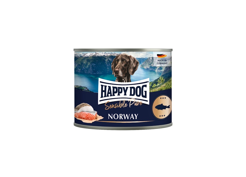 HAPPY DOG Sensible Pure 200g Hundenassfutter 6 x 200 Gramm Norway SeefischVorschaubild