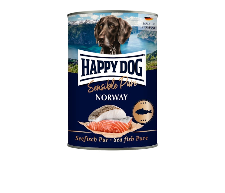 HAPPY DOG Sensible Pure 400g Hundenassfutter 6 x 400 Gramm Norway SeefischVorschaubild