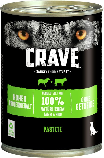 CRAVE 400 Gramm Hundenassfutter 6 x 400 Gramm Lamm & RindVorschaubild